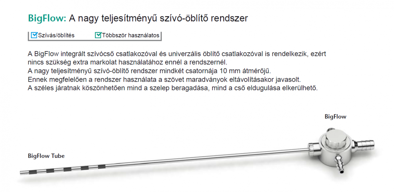 5. Szívó-öblítő és koaguláló rendszerek - BigFlow nagy teljesítményű ...